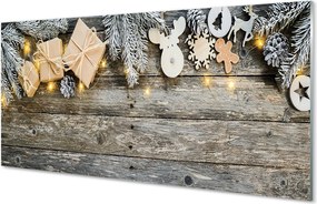 Panel szklany do Kuchni Gałązki Jodły i Prezenty