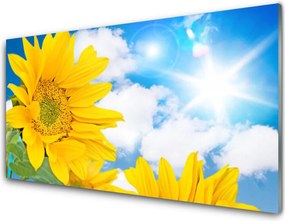 Szkło nad Blatem Kwiatowy Ornament Ścienny