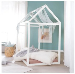 Białe łóżko dziecięce w kształcie domku 70x140 cm Montessori – Roba