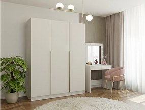 Szafa SENSO 3D | Kaszmir | 150x56,5x200 | Złote Uchwyty