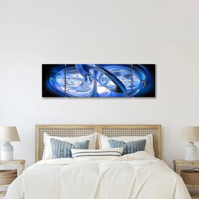 Niebieski abstrakcyjny obraz (170x50 cm)