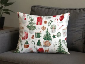 Zestaw 2 szt. dekoracyjnych poszewek na poduszki MAGIC CHRISTMAS 50x70 cm, biała