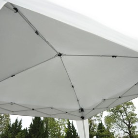 Outsunny Pawilon Ogrodowy Składany 3x3m Metal Ochrona UV Altana 24x24x25m Biały | Aosom PL