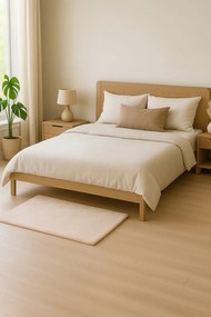 Dywan Futrzany Biały 60x90 cm Włochaty Miękki Dekoracyjny Antypoślizgowy