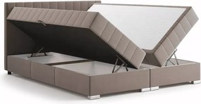 Łóżko kontynentalne Galla boxspring z pojemnikami sprężyny bonell tapicerowane premium