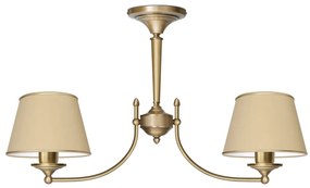Lampa mosiężna z dwoma abażurami YA-S2AK