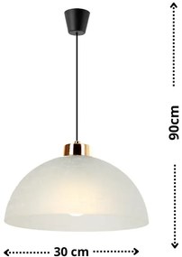 Wiszaca lampa ze złotymi wstawkami - M052 - Ilva