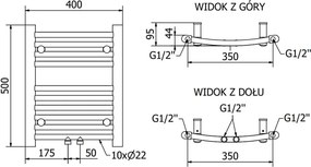 Mexen Ares grzejnik elektryczny 500 x 400 mm, 300 W, antracyt - W102-0500-400-2300-66
