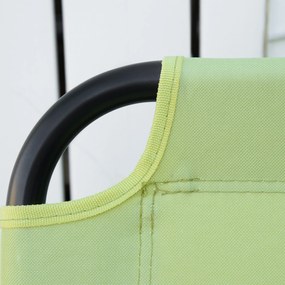 Outsunny Krzesło kempingowe dla dwóch osób, składane, z uchwytami na napoje, 141 x 67 x 80 cm, Zielony