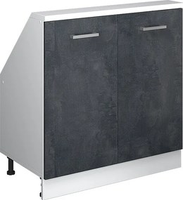 Szafka kuchenna na dach skośny czarny beton 80x46x81.6 r-line