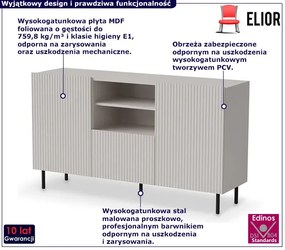Kaszmirowa nowoczesna komoda z ryflowaniem N9-A28