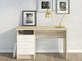 Biurko Function 3s biały/dąb sonoma