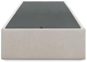 Beżowe tapicerowane łóżko jednoosobowe ze schowkiem 90x190 cm Matters – Kave Home