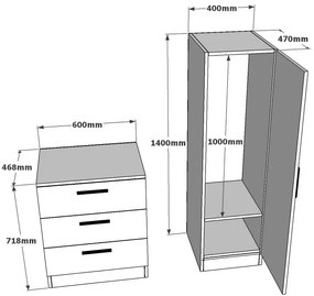 Komoda z lustrem Coco White