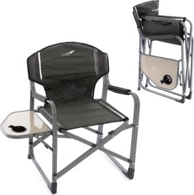 Zestaw 2 krzeseł kempingowych z półką i uchwytem na napoje