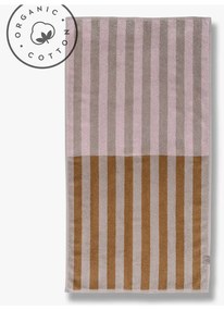 Brązowo-beżowy ręcznik z bawełny organicznej 50x90 cm Disorder – Mette Ditmer Denmark