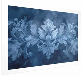 Plakat Błękitny ornament 90x60 cm bez ramy z marginesem ARTGEIST B