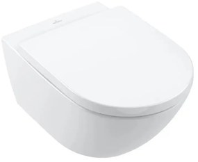 Villeroy & Boch 4670TSR1 - Wisząca miska WC z deską sedesową z funkcją SoftClose SUBWAY, ceramika/biała