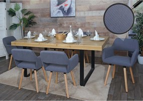 Krzesło do jadalni MCW-A50 II (zestaw 6 sztuk),  ciemnoszary