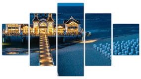 Obraz - hotel na plaży (125x70 cm)