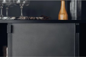 Czarna witryna z drzwiami przesuwnymi 70x109x40 cm Lekko – noo.ma