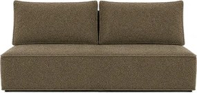 Sofa z Funkcją Spania MAVIA Brązowa Boucle Nowoczesna