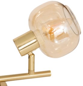 Lampy sufitowe PILLA, złoto i szklane klosze, 2 punktowe