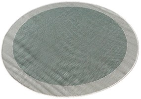 Dywan zewnętrzny Miovani  zielono-kremowy koło 120 cm x 120 cm