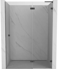 Mexen Lunar L drzwi prysznicowe uchylne prawe 130 cm, transparent, gun gray szczotkowany - 834L-130-000-66-00-P