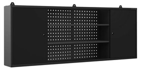 Szafka narzędziowa LEO, 1600 x 600 x 200 mm, All Black: czarna