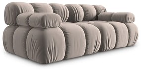 Jasnobrązowa aksamitna sofa modułowa 188 cm Bellis – Micadoni