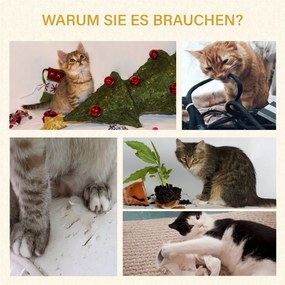 PawHut Drapak 101 cm wieża dla kota w kształcie żyrafy, z jaskinią, piłeczką, słupkami z juty dla średnich kotów do 5 kg | Aosom PL