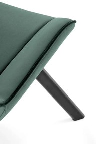 Krzesło tapicerowane K520 VELVET zielone obracane HALMAR