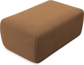 Pufa - z tkaniny strukturalnej - terakota - KAPUA