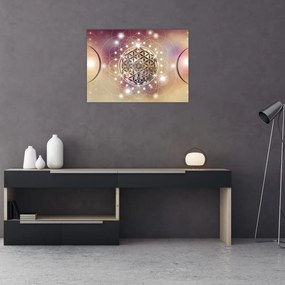 Obraz - Mandala z elementami (70x50 cm)