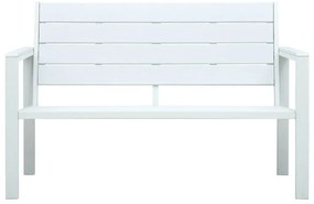 Biała ławka ogrodowa z oparciem G4-M66