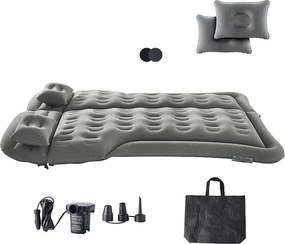 Materac Nadmuchiwany, SucceBuy Nadmuchiwany Materac Samochodowy Kocyk do Spania z Pompą Powietrzną Szary