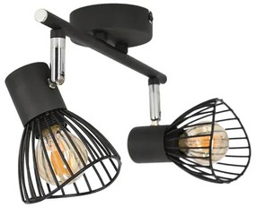 Czarna podwójna lampa sufitowa w stylu loft - V170-Portia