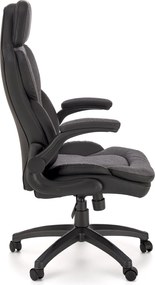 Szaro-czarny fotel gabinetowy Valerio Halmar