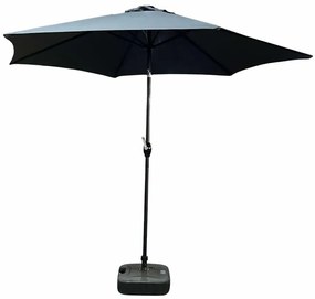 Ciemnoszary klasyczny parasol do ogrodu - Ancor