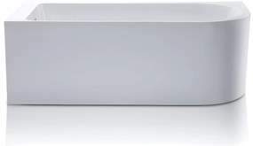 Narożna wanna - 240L -170 x 75 x 58cm - Biały - Narożnik lewostronny - ANIKA