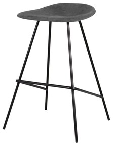 Szare sztruksowe hokery zestaw 2 szt. (wysokość siedziska 73 cm) Ted – Tenzo