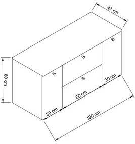 Kaszmirowa szafka łazienkowa pod umywalkę 120 cm R7-R66