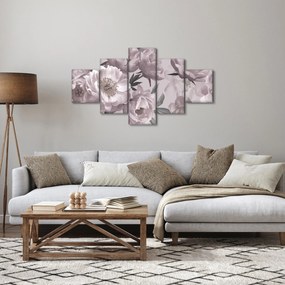 Obraz - Vintage kwiaty piwonii (125x70 cm)