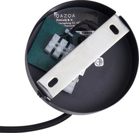 Lampa wisząca w stylu Japandi, czarna z bambusem - Kea