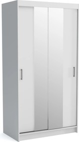Szafa Przesuwna NICOLA 110 cm Szafa Dwudrzwiowa Biała
