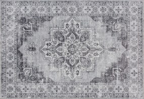 HOMCOM Dywan Pralny Antypoślizgowy Dywan do Salonu z Flanelowym Wykończeniem, 230 x 160 cm, Szary | Aosom PL