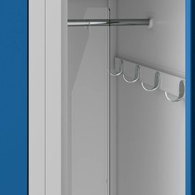 Szafka pracownicza metalowa czterokomorowa niebieska