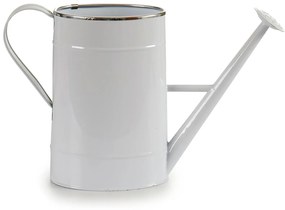 Osłonka na doniczkę w formie konewki, metalowa, biała, wys. 24 cm
