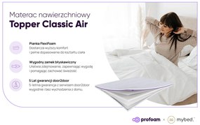 Materac nawierzchniowy topper Classic Air